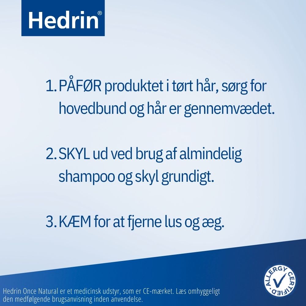 Hedrin Once Natural Lotion