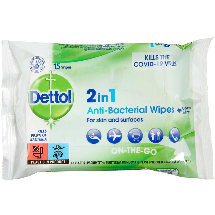 Dettol 2i1 Antibacterial Wipes