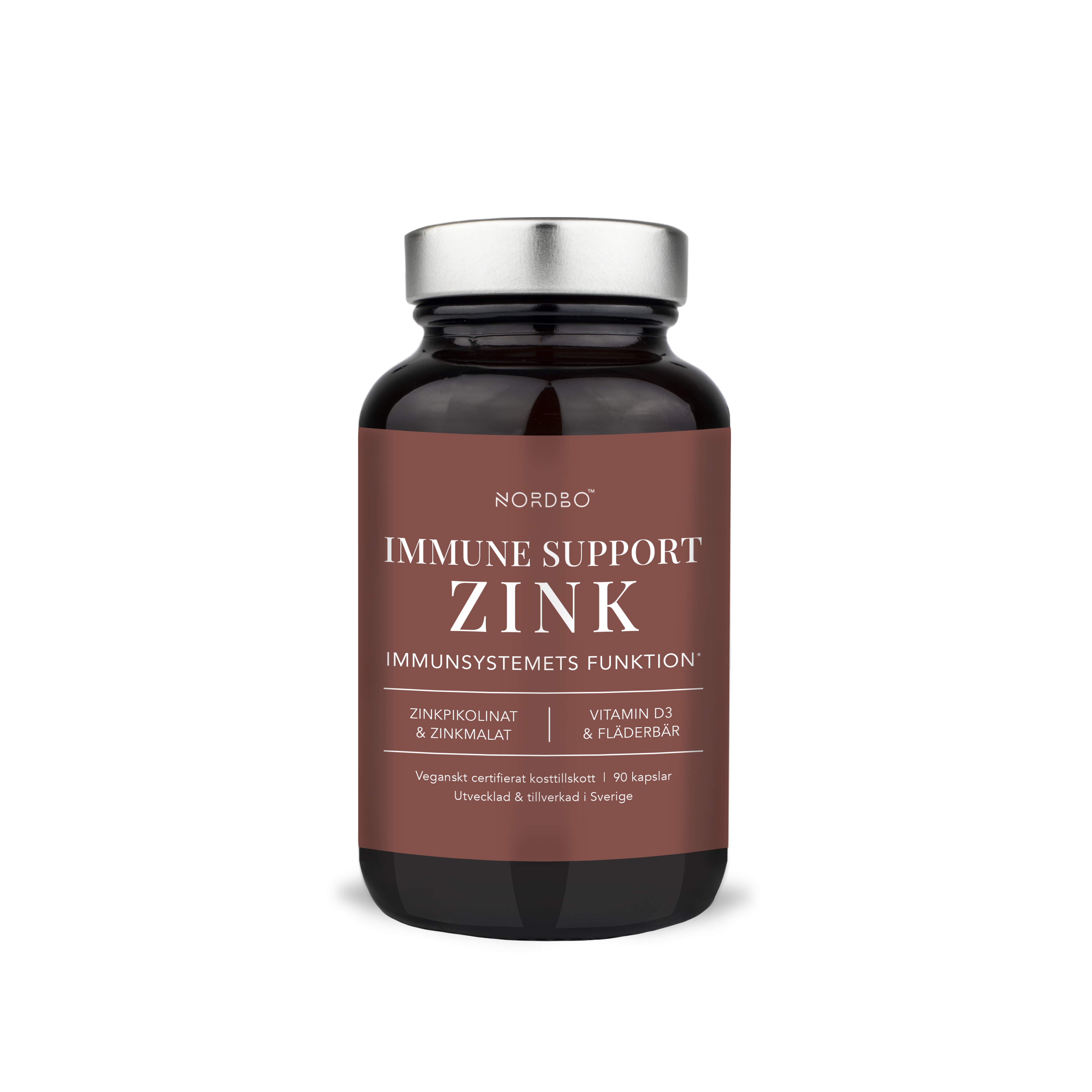 NORDBO Vegan Immune Support Zink 90 kapsler