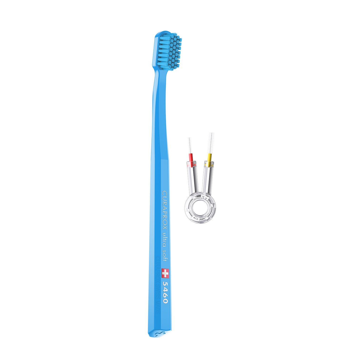 Curaprox 5460 Ultra Soft Tandbørste + 2 stk. Mellemrumsbørste