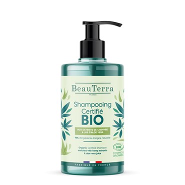 BeauTerra Organic Shampoo Hemp & Aloe Vera