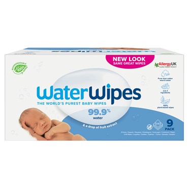 WaterWipes Biodegradable BabyWipes 9x60