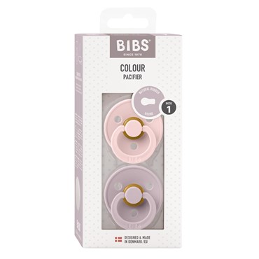 BIBS Colour 2-pak Blossom/Dusky Lilac Size 1