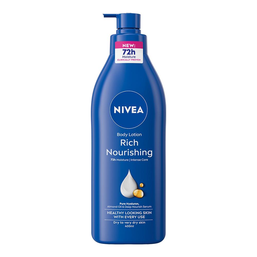 NIVEA Nourishing Hydration Body Milk med pumpe