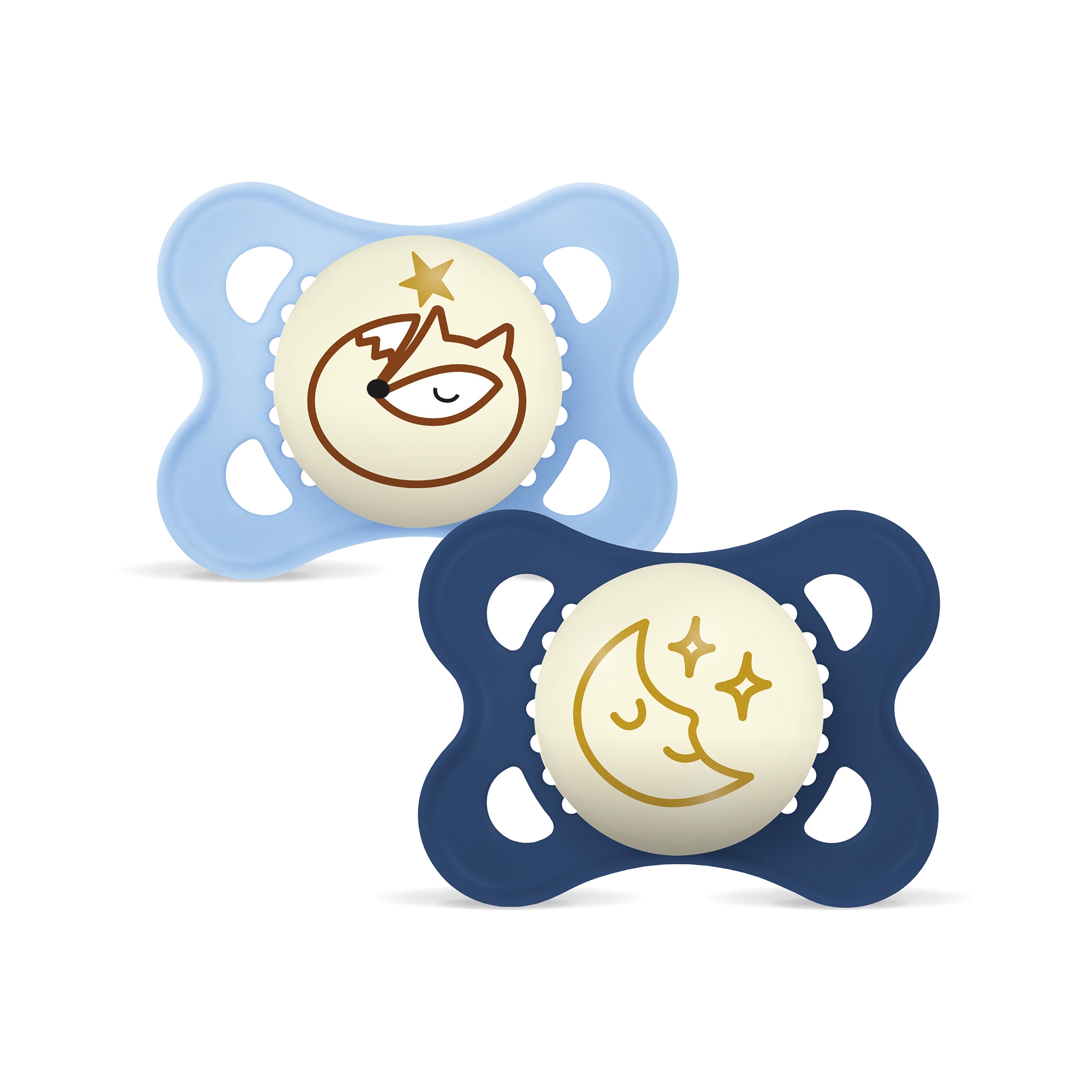 MAM Original Night Silk 0-6m 2p Box V Blue