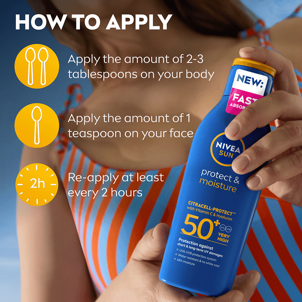 NIVEA Protect & Moisture Sun Lotion SPF 50+