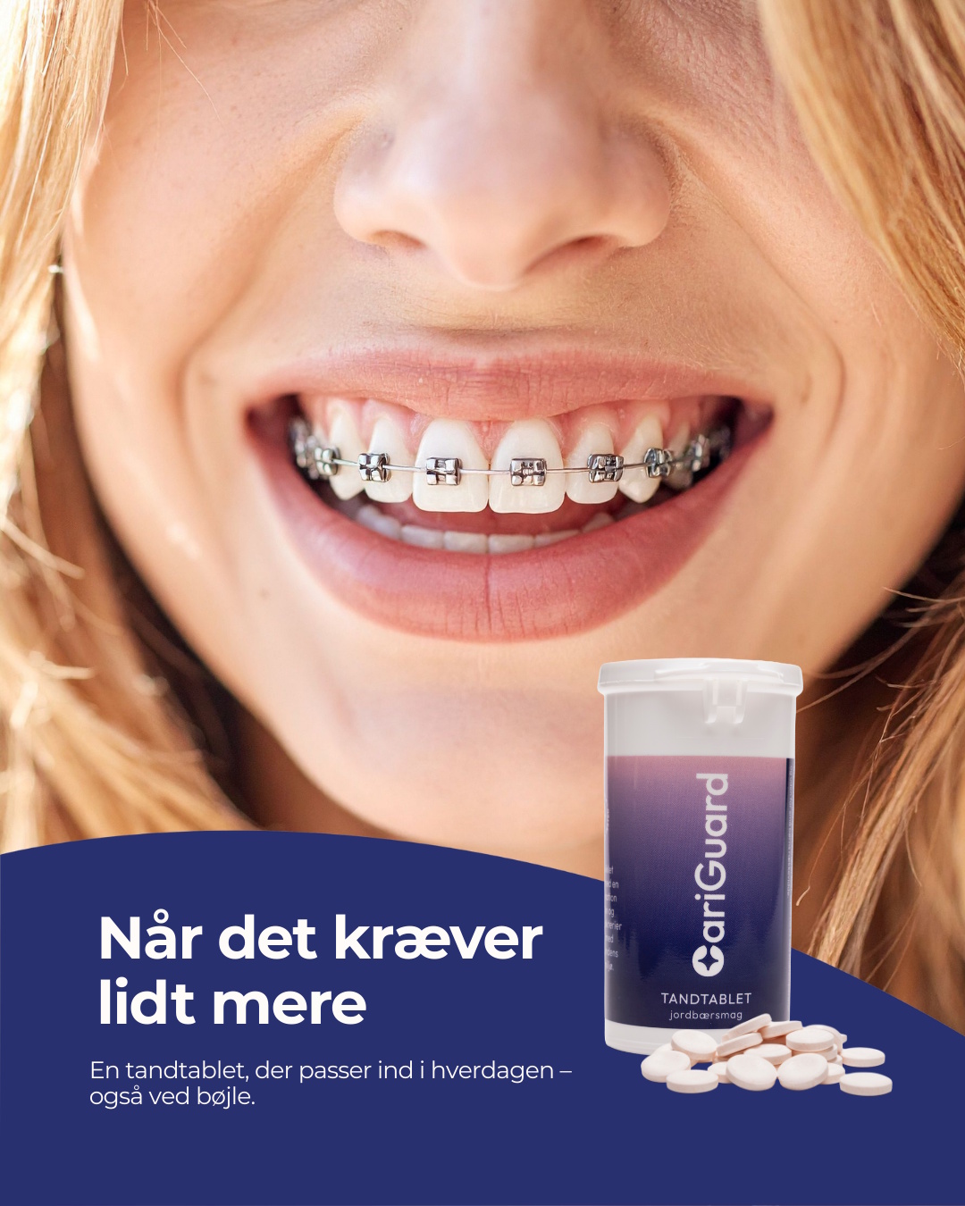 CariGuard Tandtablet med Mælkesyrebakterier og L-arginin til Tænder og Mund