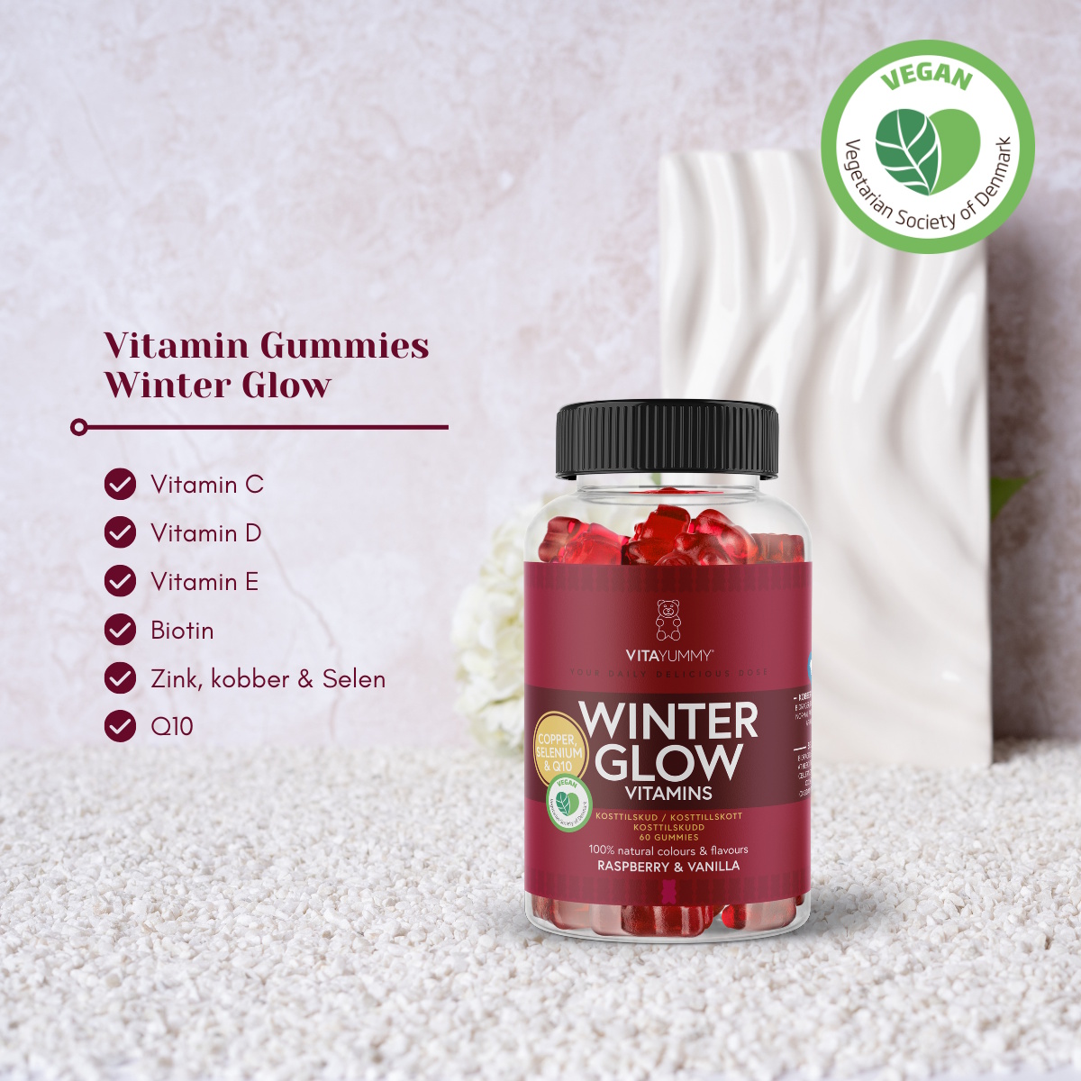 VitaYummy Winter Glow (Raspberry Vanilla) - 60 stk.