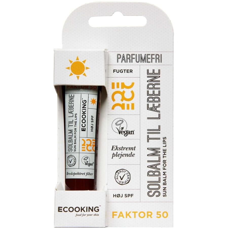 Ecooking Solbalm til læberne SPF50