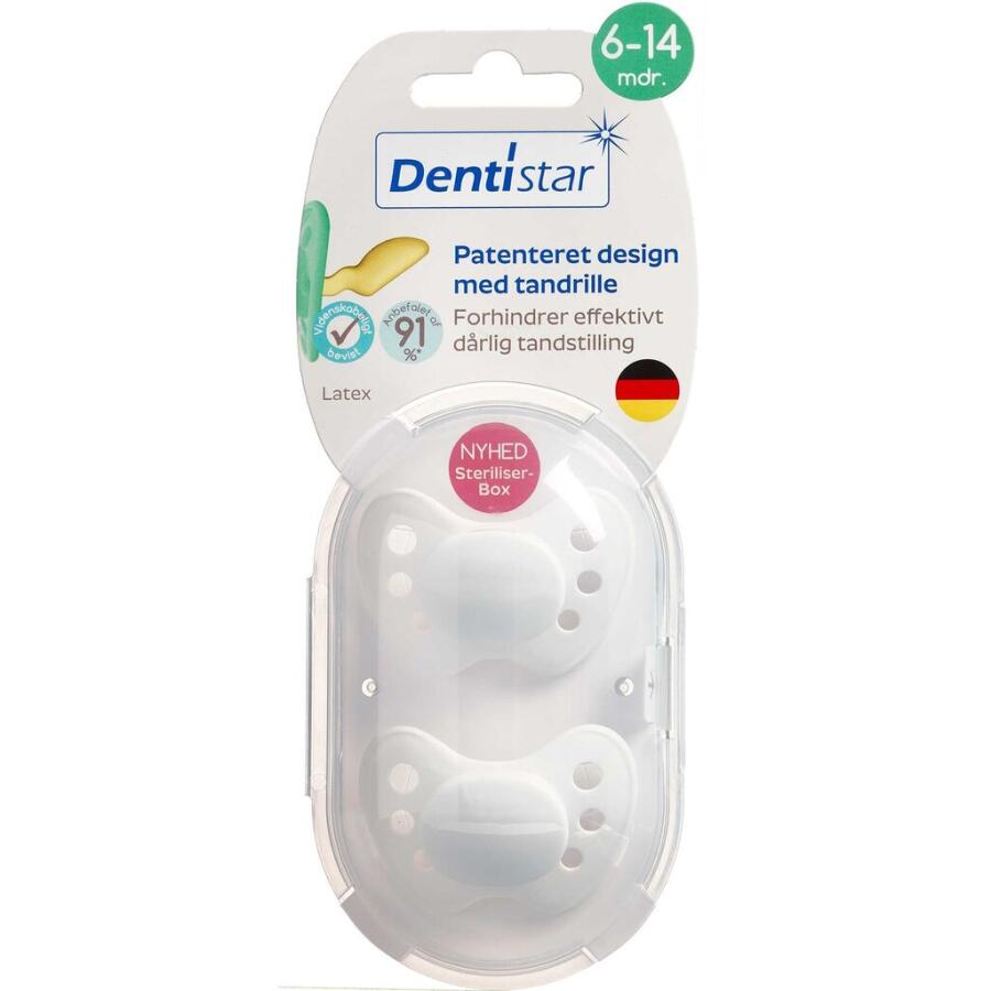 Dentistar Skånesut Naturgummi 6-14 Mdr. Assorterede Farver