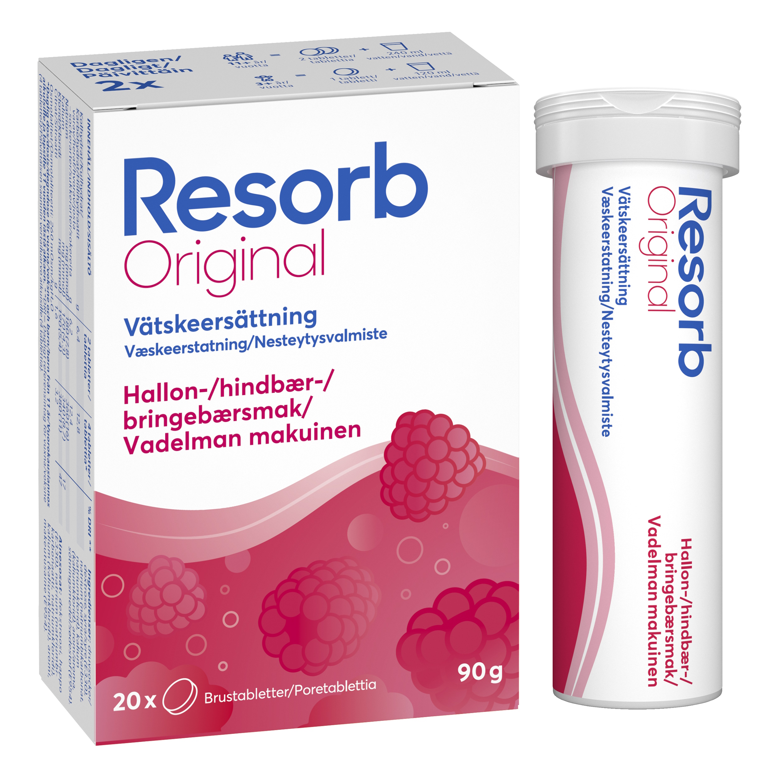 Resorb Hindbær Brusetablet