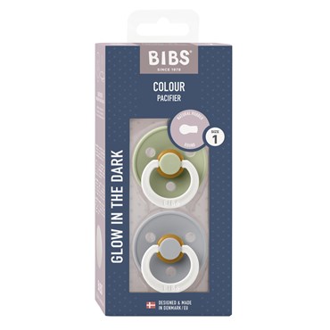 BIBS Colour 2-pak Sage Nat/Cloud Nat Size 1