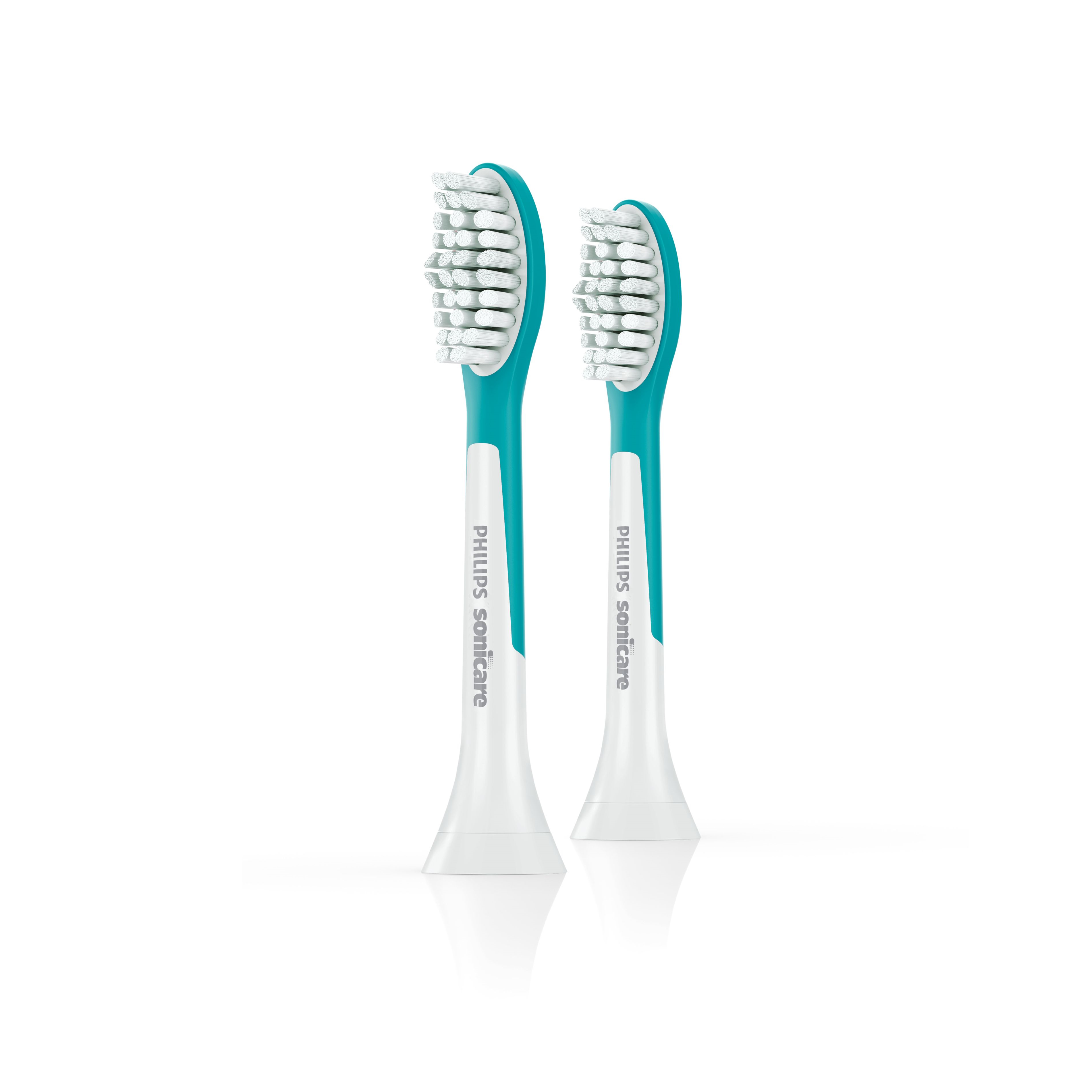 Philips Sonicare 2 x Soniske Standard Tandbørstehoveder Til Børn - Hvid/Turkis