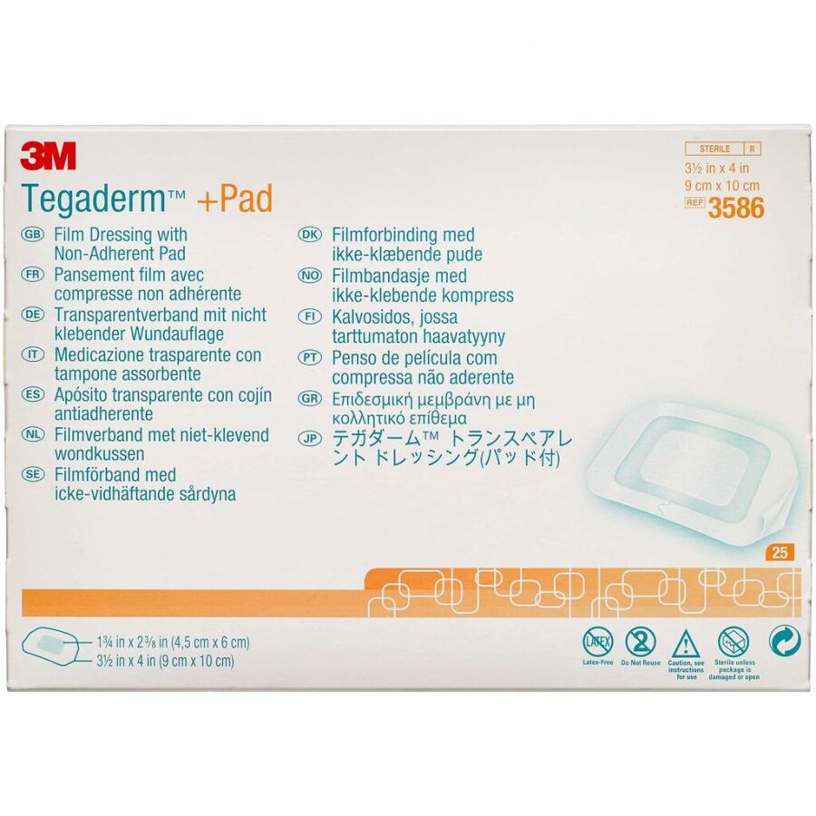 Tegaderm + Pad Transparent Forbinding 9 x 10 cm