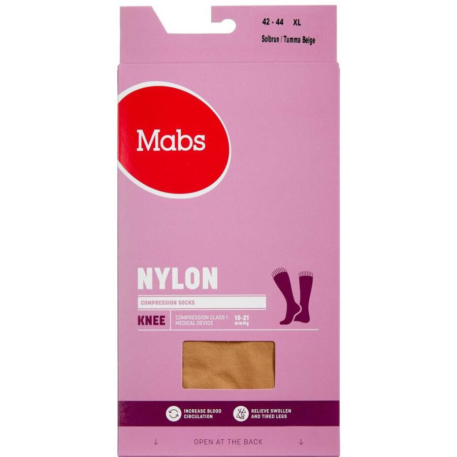 Mabs Nylon Knee, Tan Str. XL