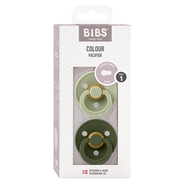 BIBS Colour 2-pak Sage/Hunter Green Size 1