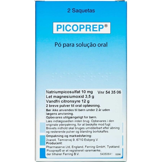Picoprep 10+3,5 g+12 g - 2 stk Pulver til oral opløsning 2care4 | Apopro.dk