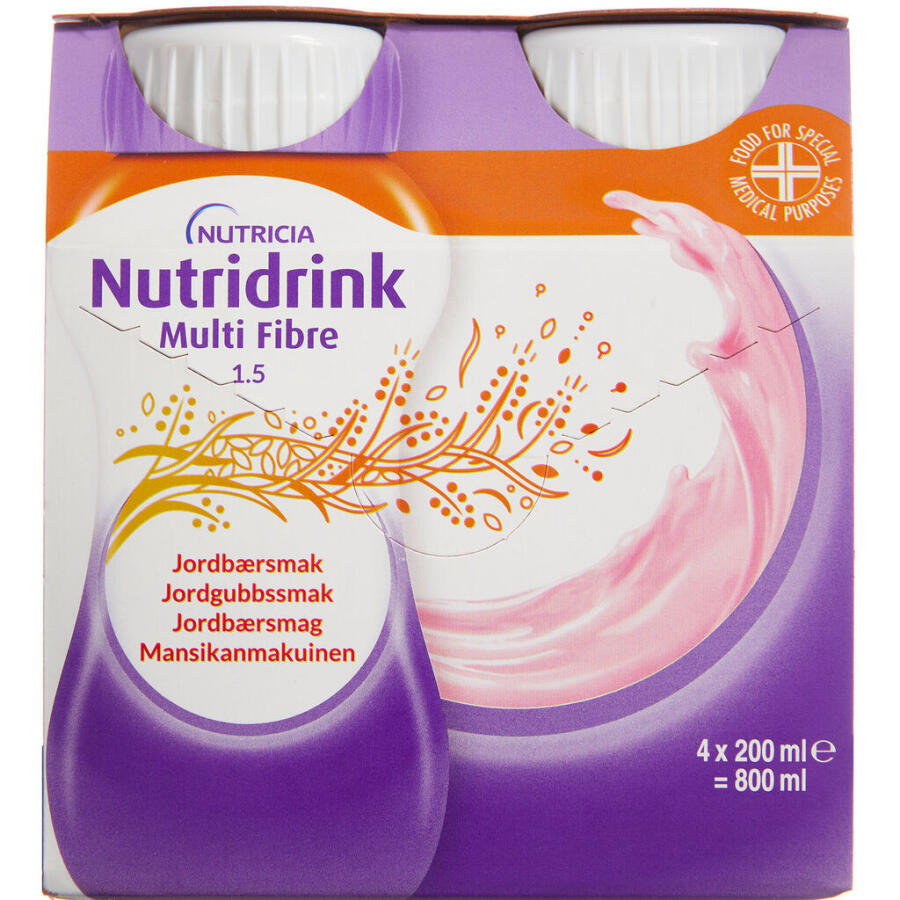 Nutridrink Multi Fibre Jordbær