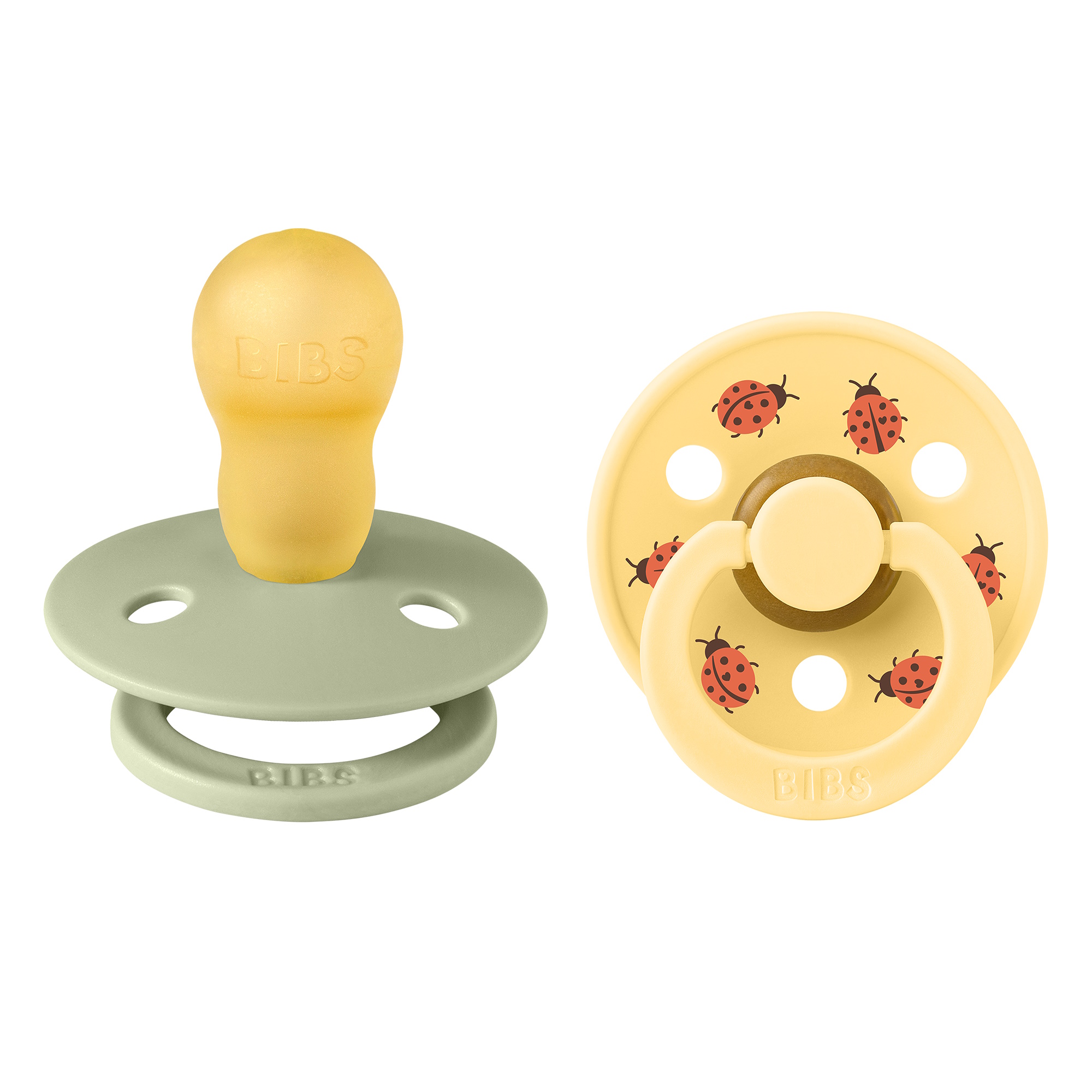 BIBS Pacifier Studio Colour 2-pak Ladybug Sage Mix Size 3