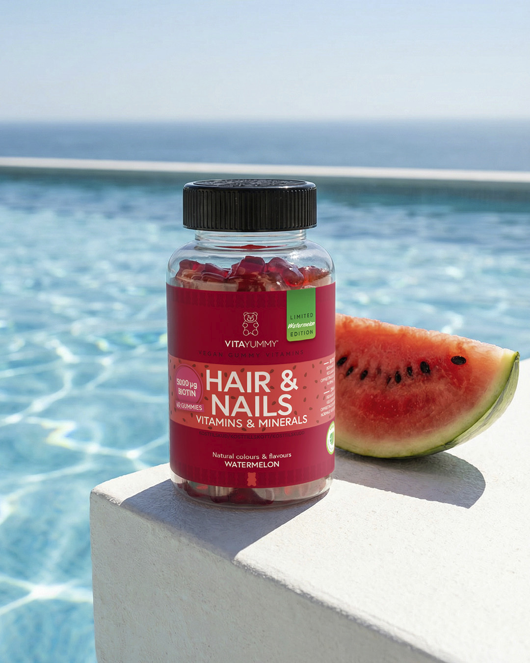 VitaYummy Hair & Nails (Watermelon) (Summer Edition 2026) - 60 stk