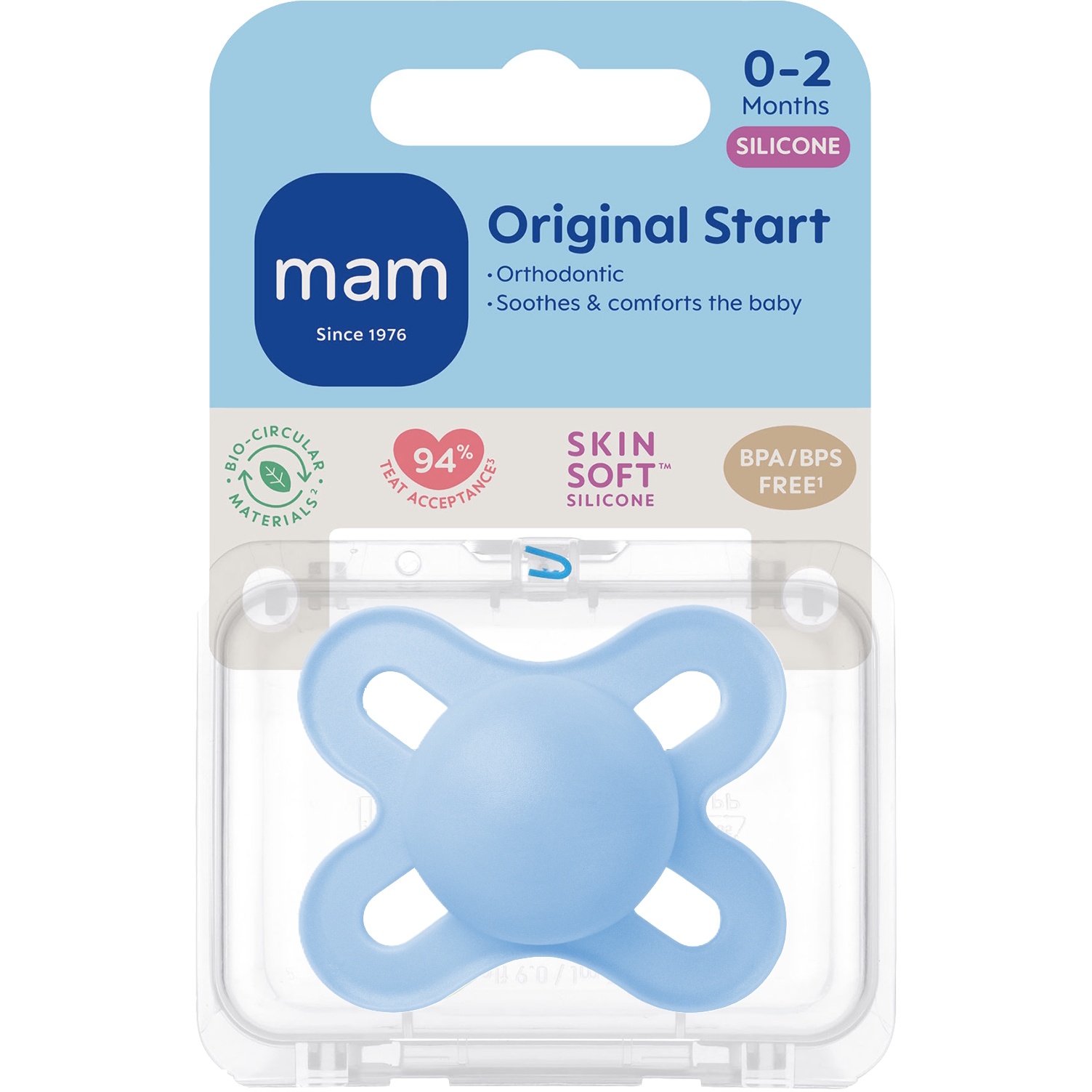 MAM Original Start Silk 0-2m 1p Box V Blue