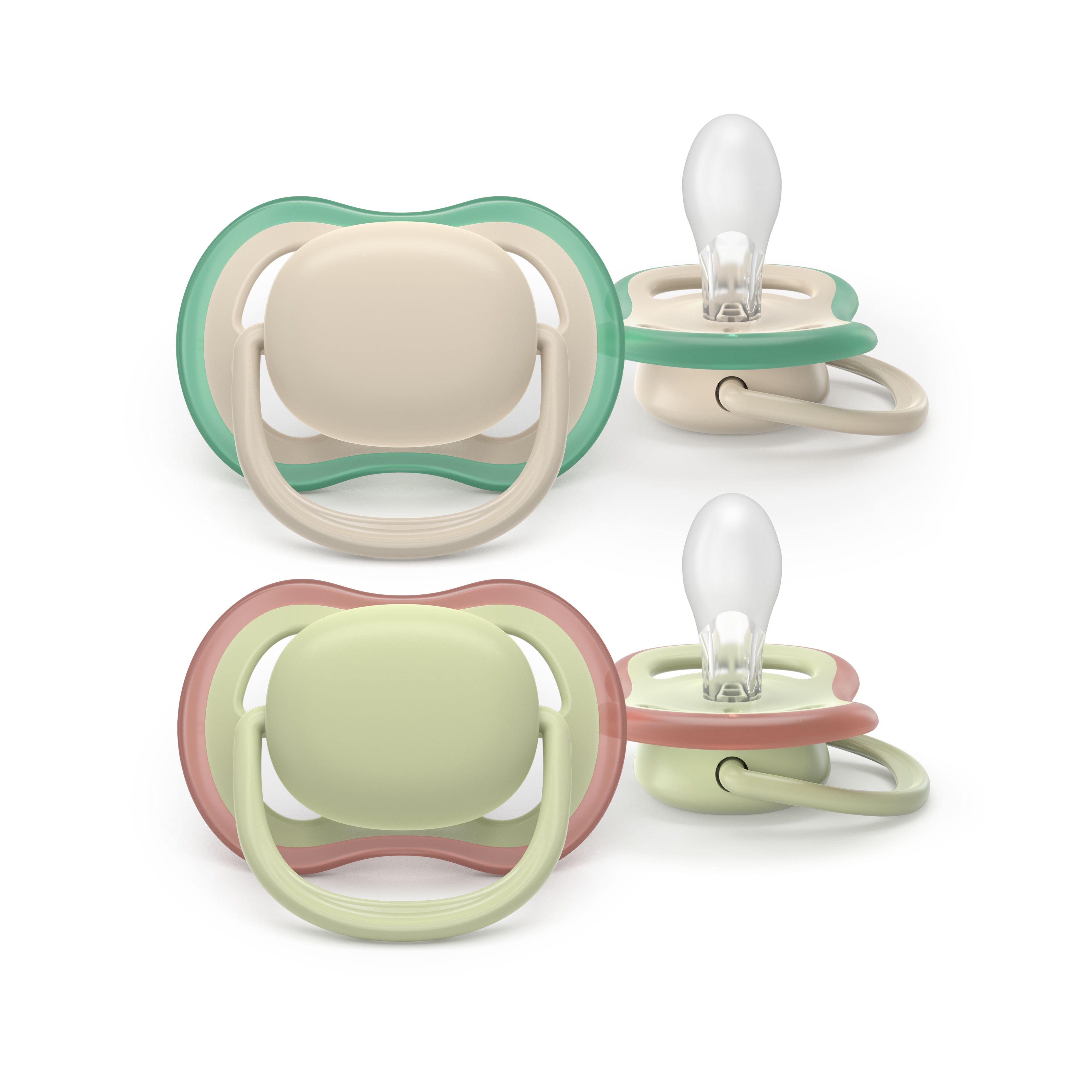 Philips Avent Pacifier ultra air, 6-18m, Grøn /beige