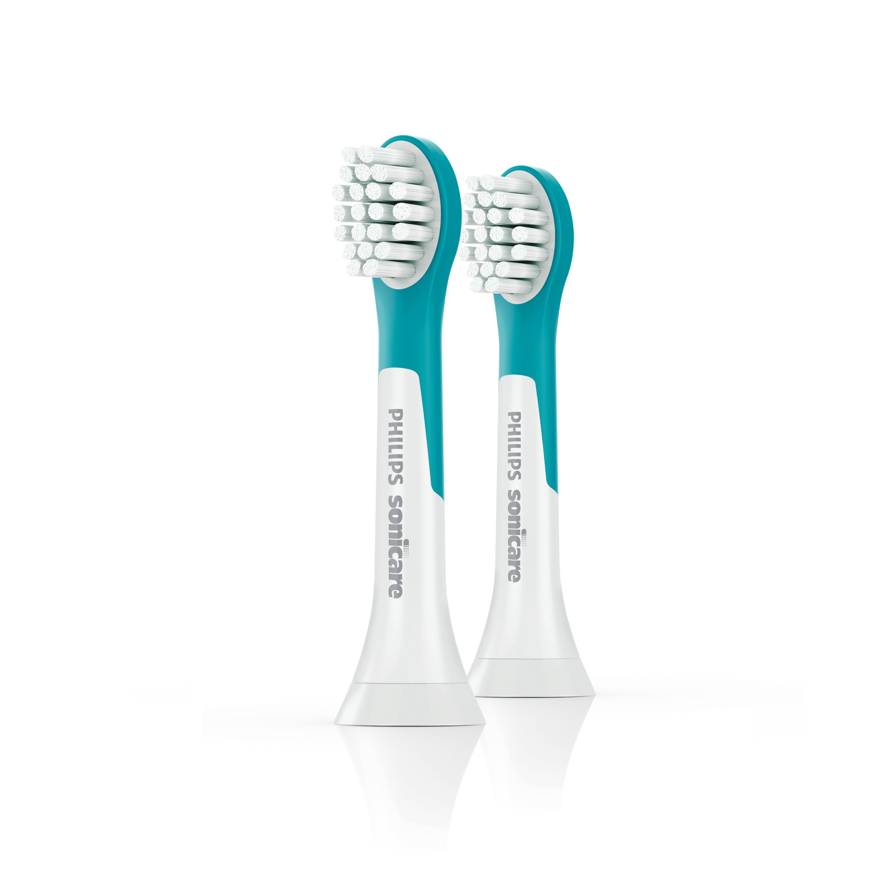 Philips Sonicare 2 x Soniske Kompakte Tandbørstehoveder Til Børn - Hvid/Turkis