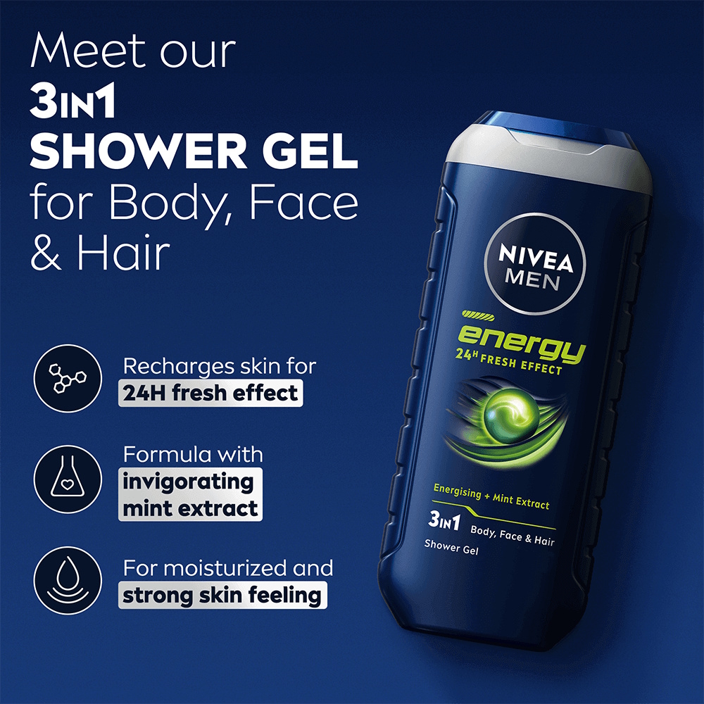 NIVEA Men shower Energy Shower Gel