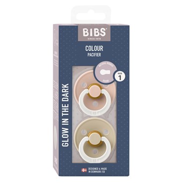 BIBS Colour 2-pak Blush Nat/Vanilla Nat Size 1