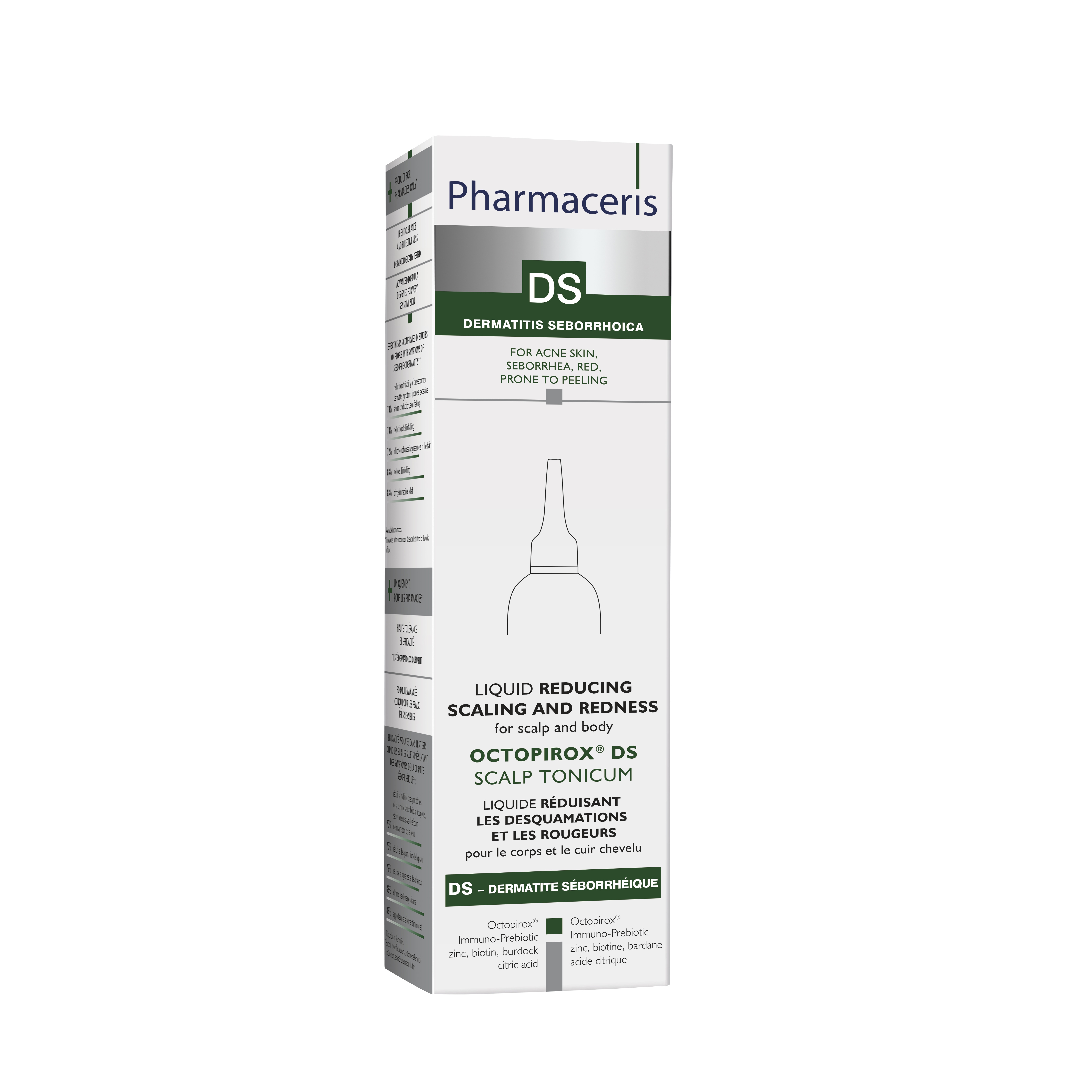 Pharmaceris DS OCTOPIROX Scalp Toner til reduktion af skæl og rødhed - Til hovedbund og krop