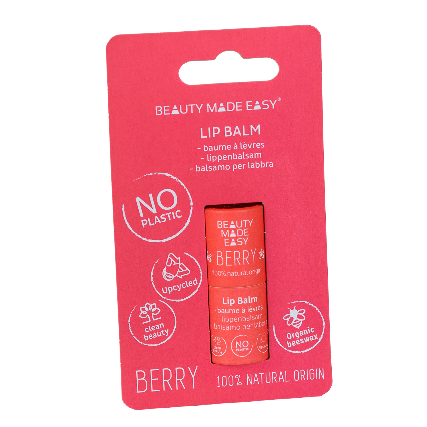 Beauty Made Easy Paper tube Lip balm - BERRY