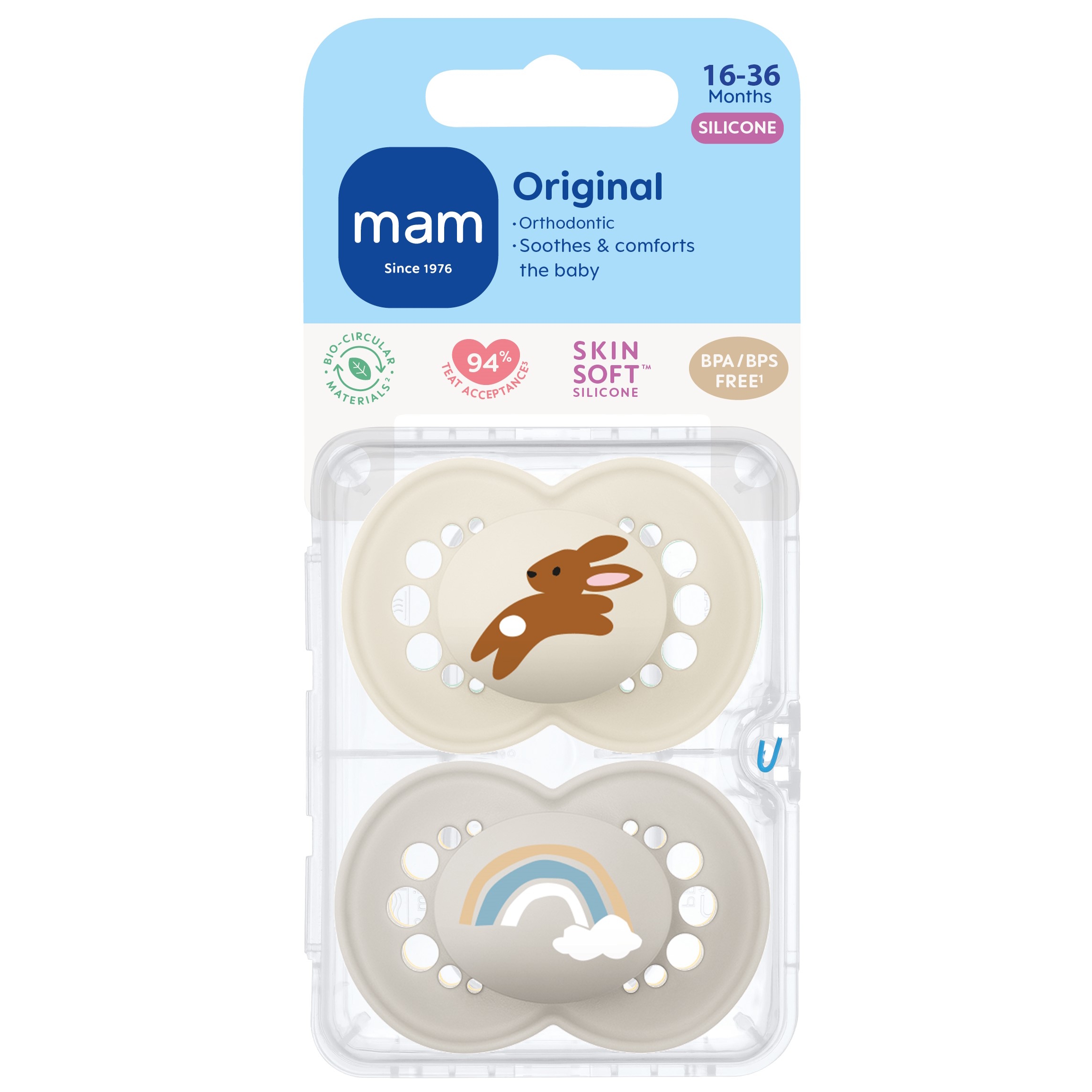 MAM Orig Silk 16-36m 2p Box V Neutral