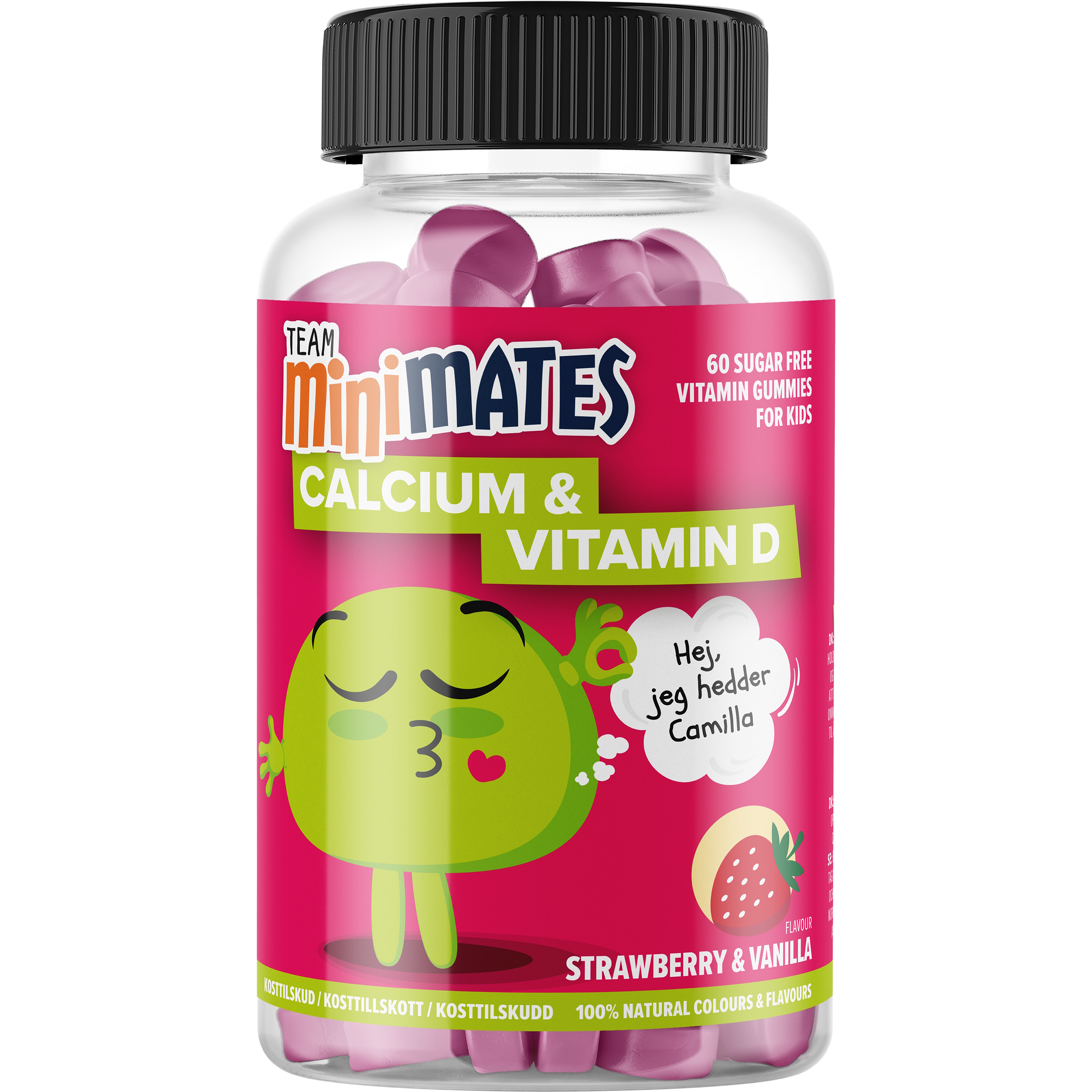 Team MiniMates Calcium & D (Strawberry & Vanilla) - 60 stk.