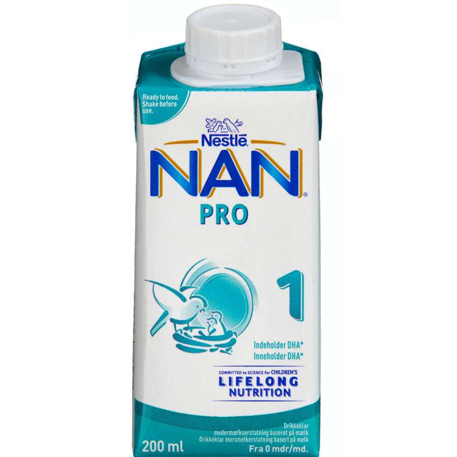 NAN PRO 1 200ml DRIKKEKLAR 0-6 måneder