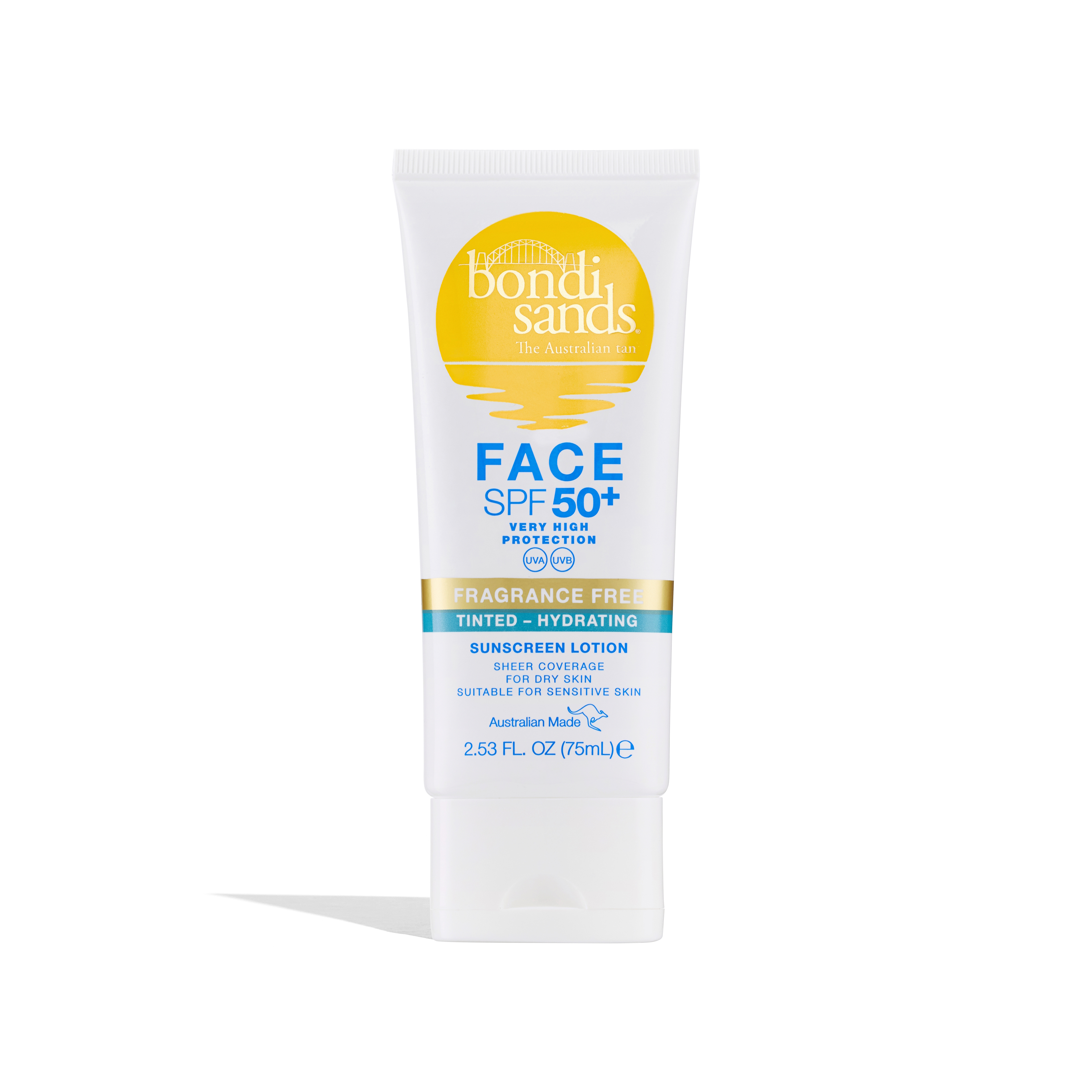 BONDI SANDS SPF 50 + Fragrance Free Tinted Face Lotion (Hydrating) 75 ml