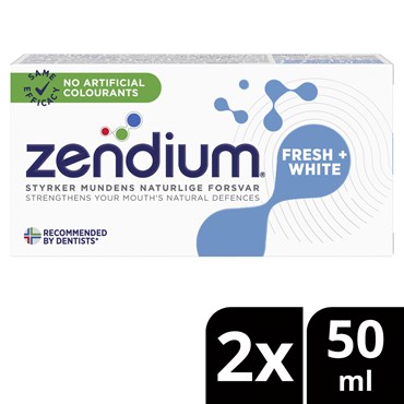 Zendium Fresh + White Tandpasta 2 x 50 ml