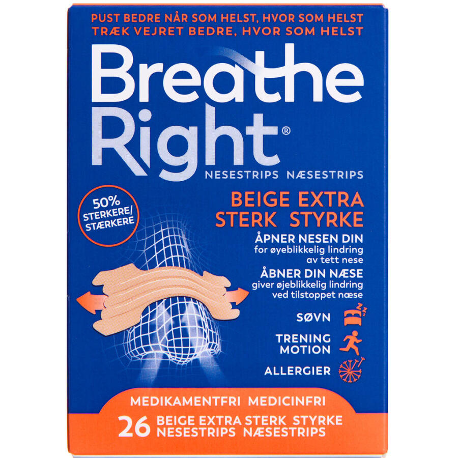 Breathe Right Ekstra Styrke Næsestrips