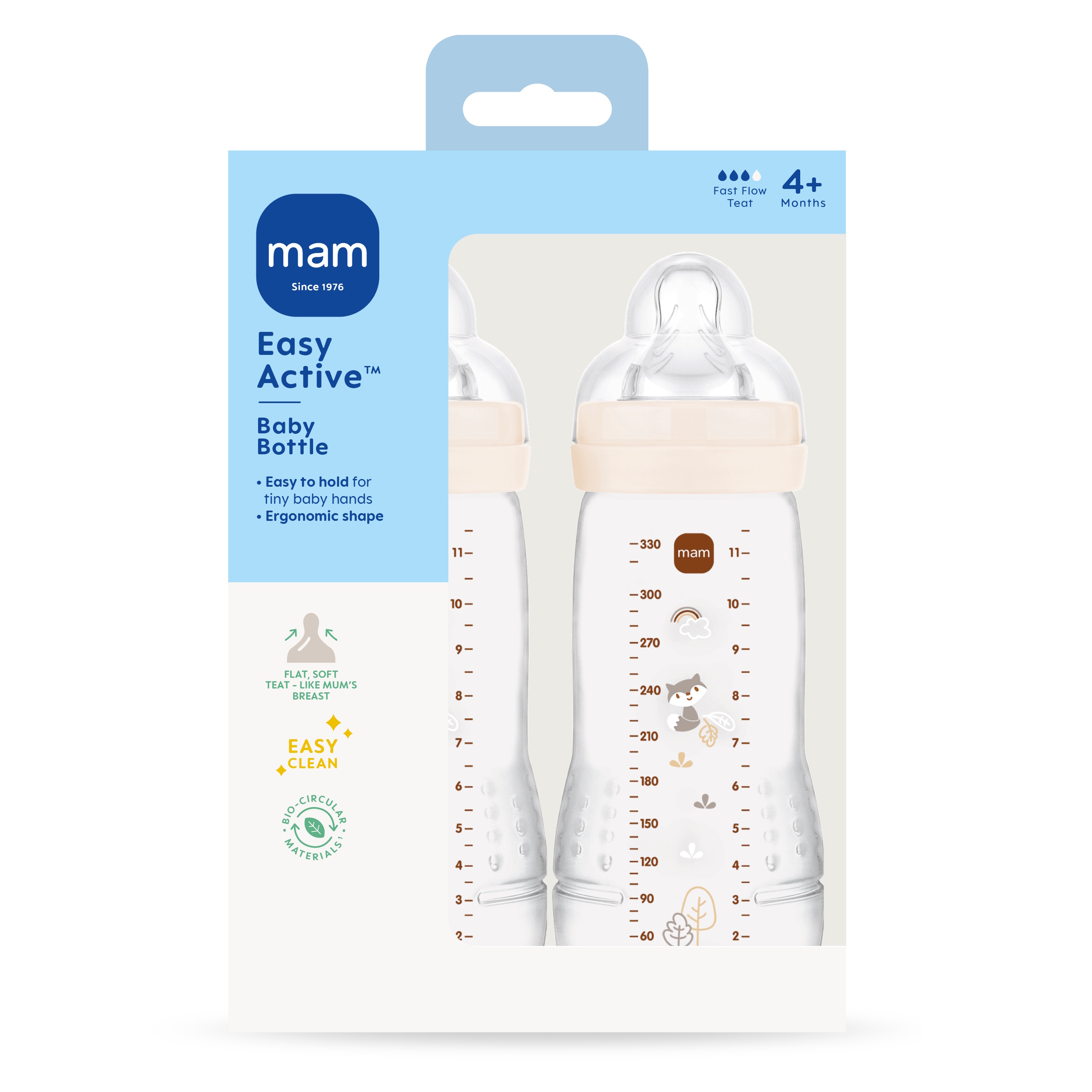 MAM Easy Active Baby Bottle 330ml 2p Neutral
