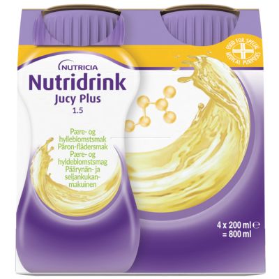 Nutridrink Jucy Plus Pære-Hyldeblomst