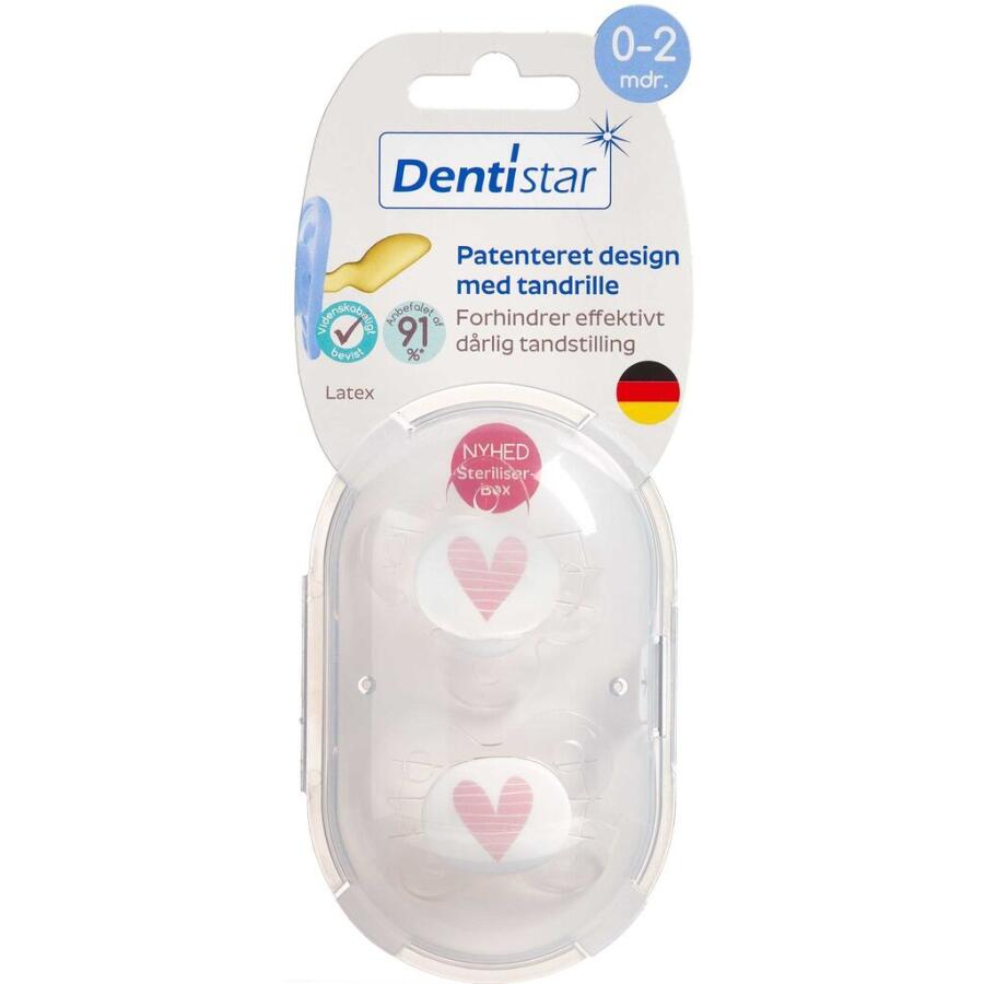 Dentistar Skånesut Naturgummi 0-2 Mdr. Assorterede farver