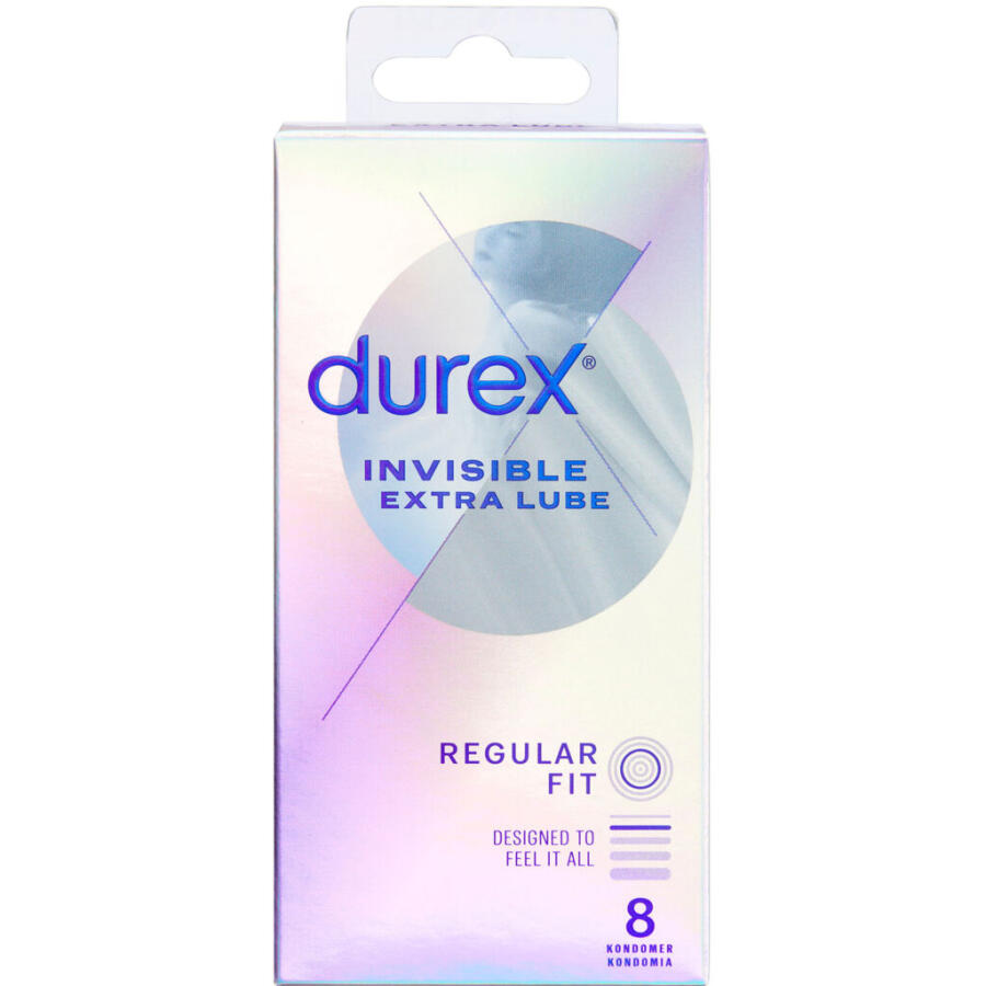 Durex Invisible Ekstra Glidecreme Regular Fit Kondomer