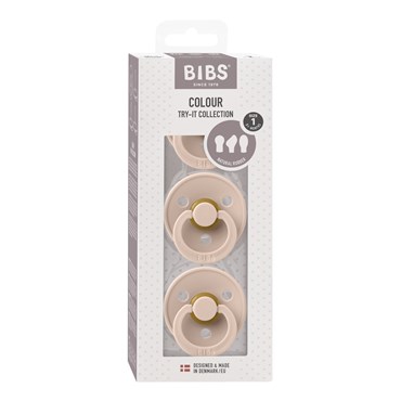 BIBS Try-it Colour 3-pak Blush Size 1