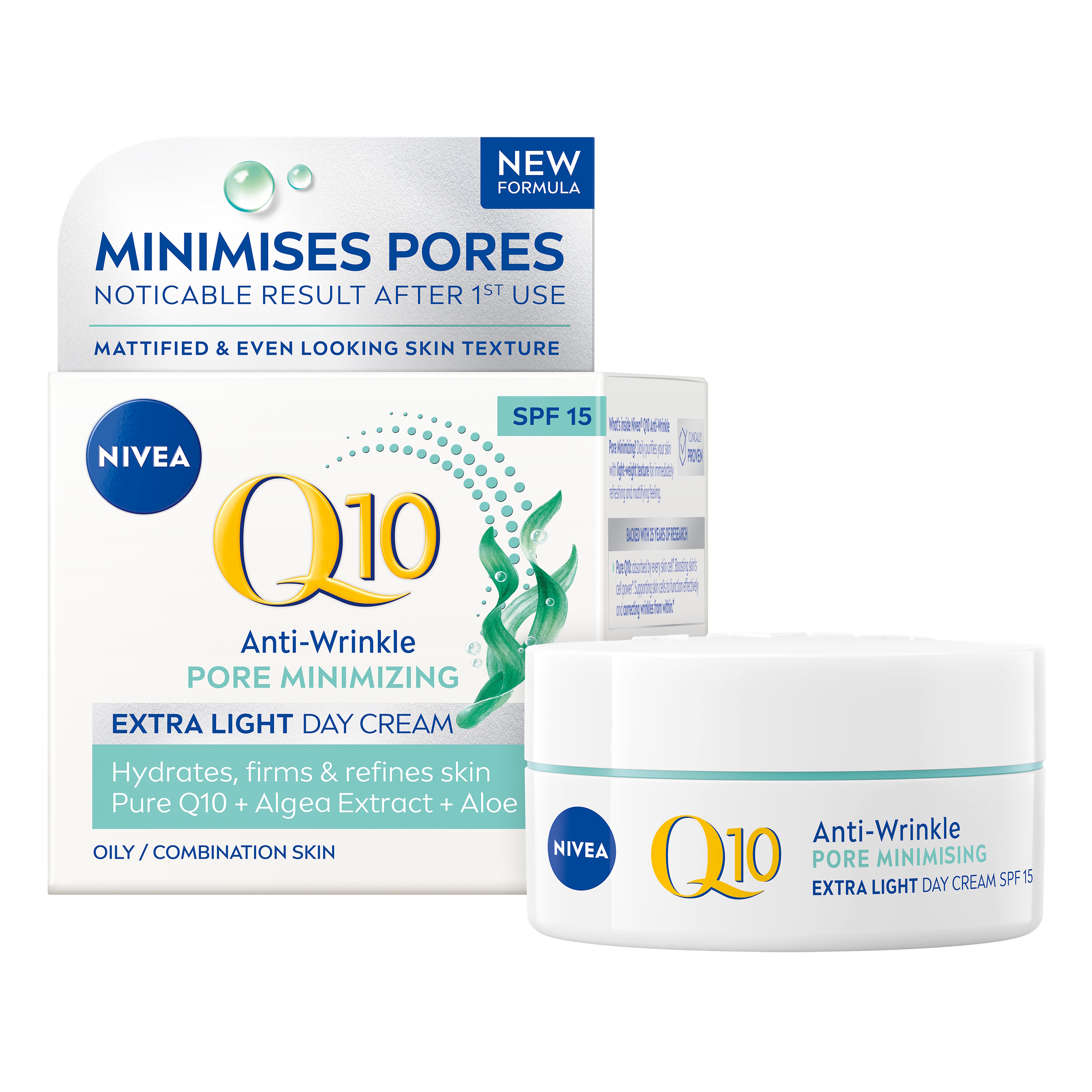 NIVEA Q10 Anti-Wrinkle Pore Minimizing Power Skin Day Cream SPF 15