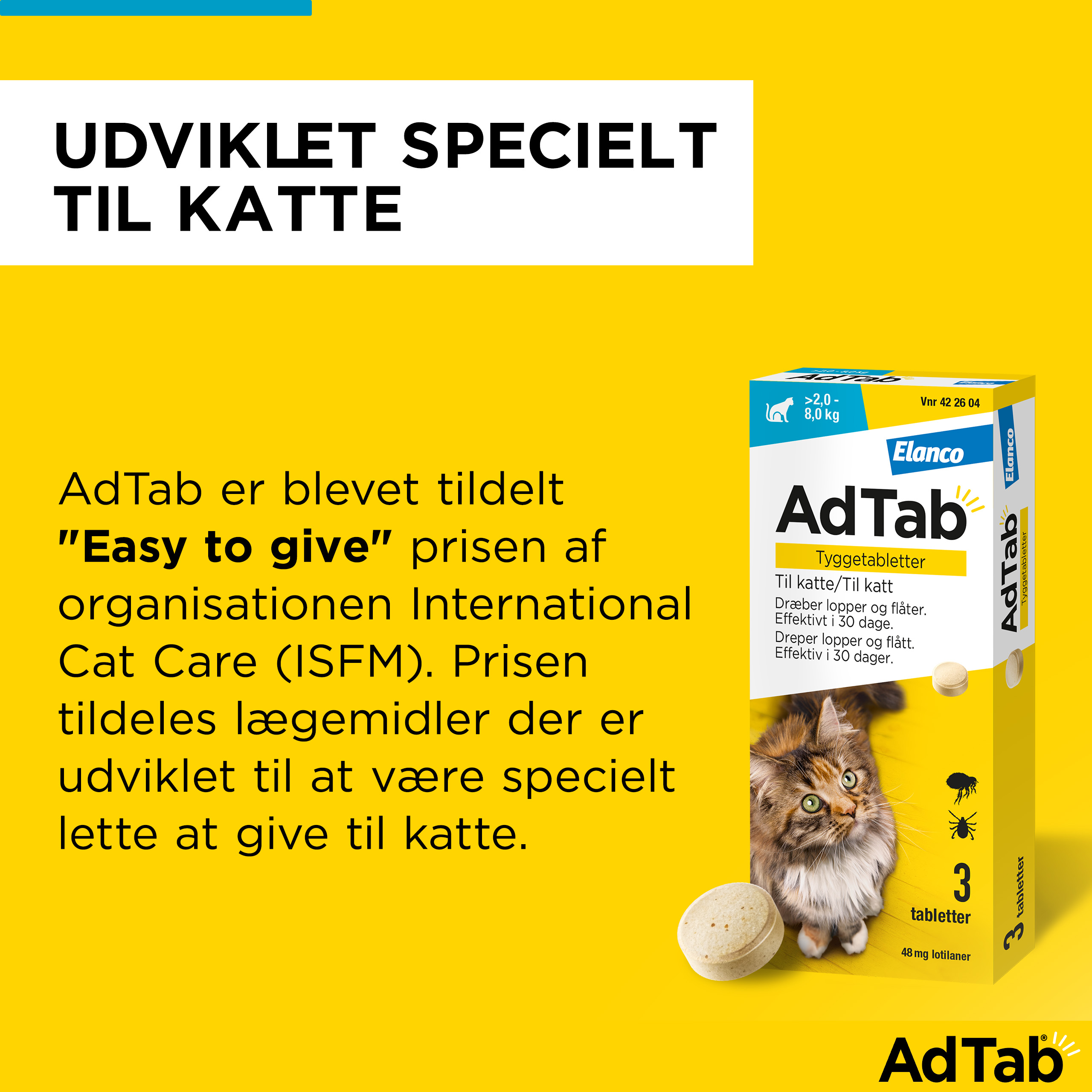 AdTab til katte >2.0-8.0 kg