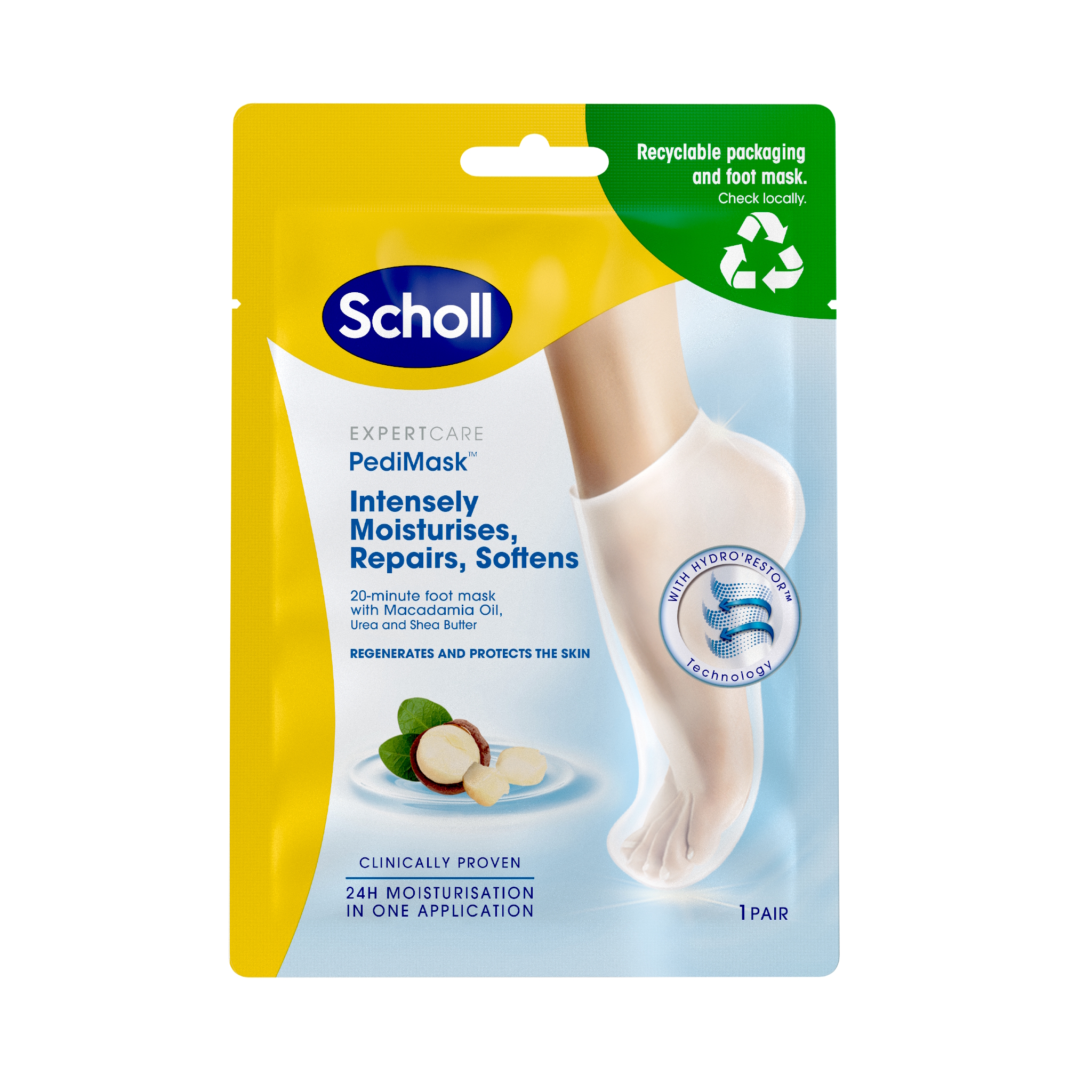 Scholl PediMask Macademia oil 2 socks