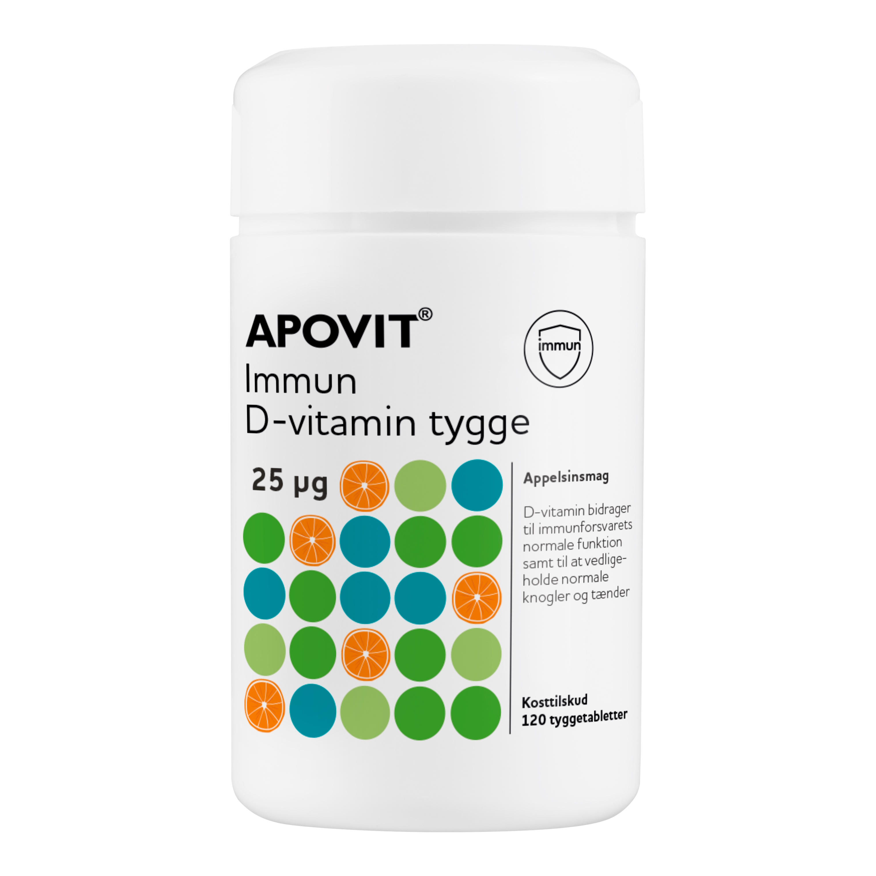 APOVIT Immun D-vitamin Tygge 25 µg