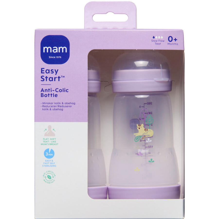 MAM Anti-Colic Sutteflaske 0+ Assorterede Farver