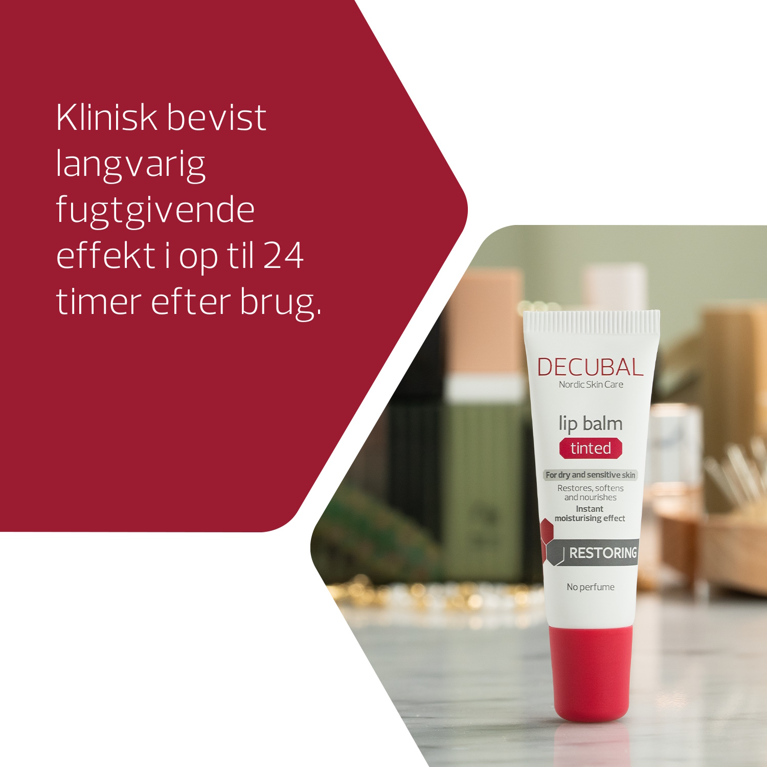 Decubal Restoring Lip Balm tinted