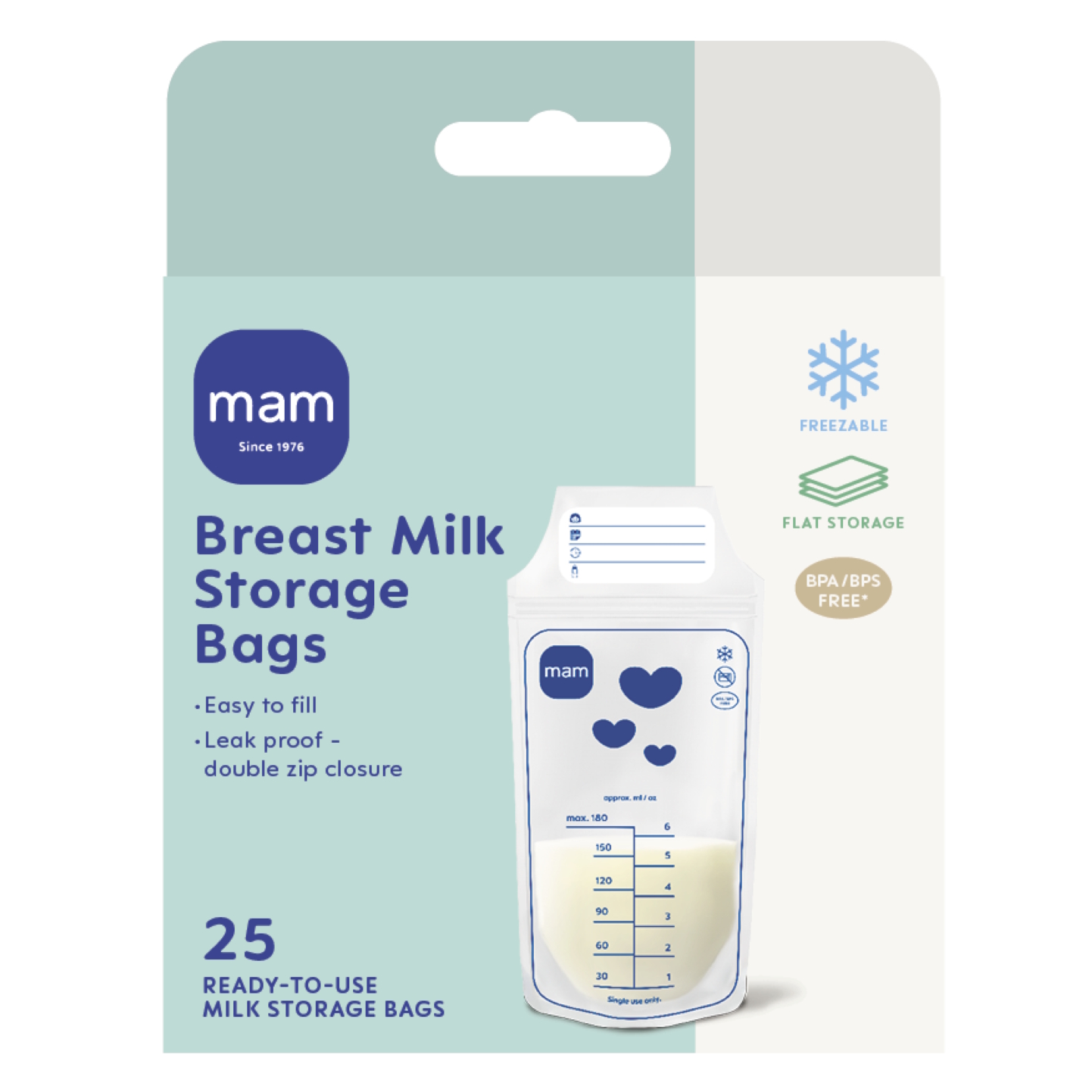 MAM Breast Milk Storage Bags 25p