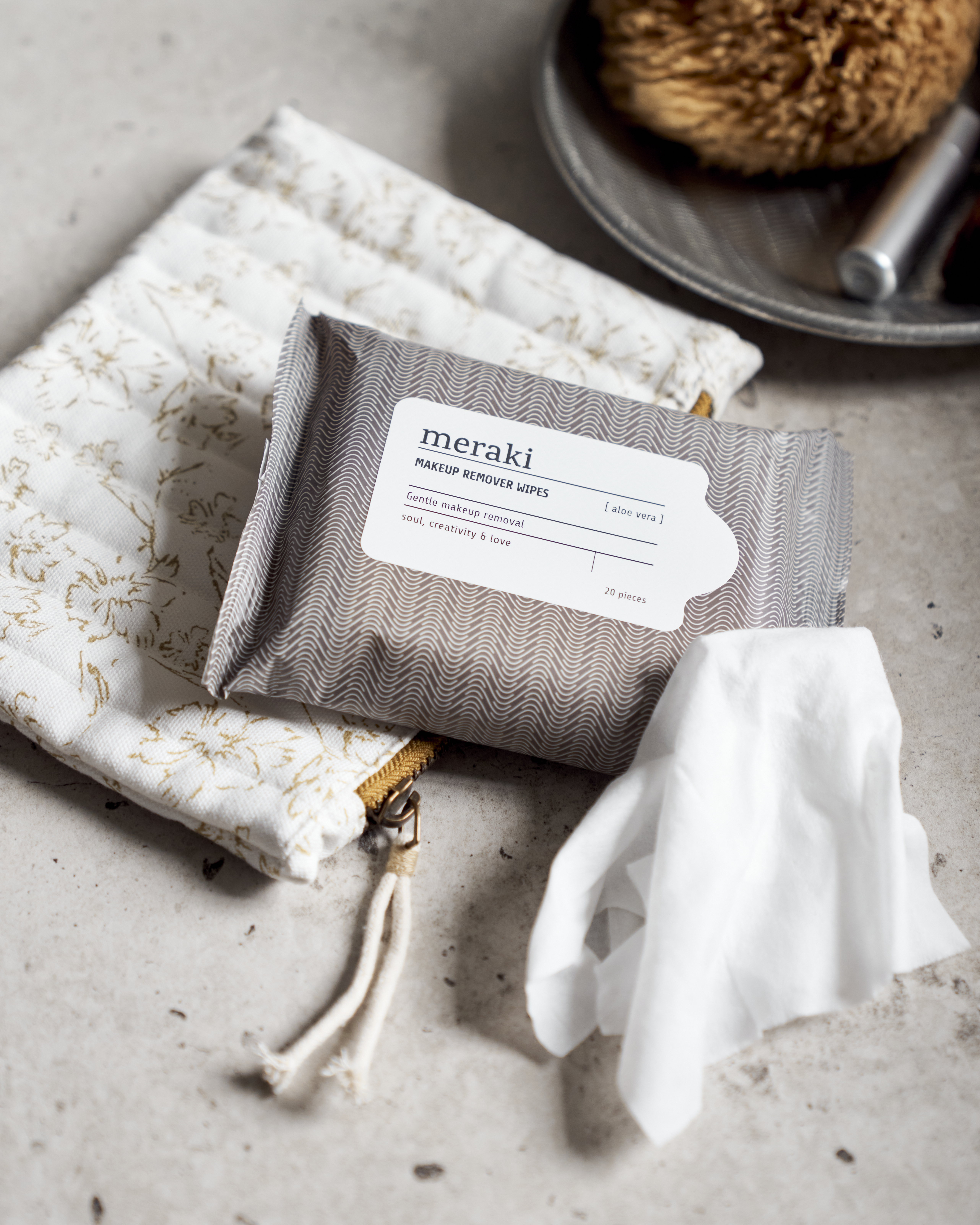 Meraki Makeup Remover Wipes, Aloe vera